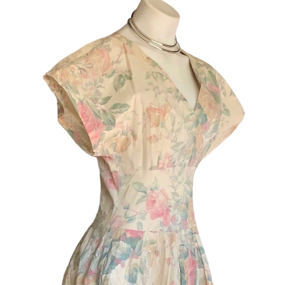 v i n t a g e :: Pastel Floral Romantic Cottagecore ILGWU Dress - Picture 13 of 14